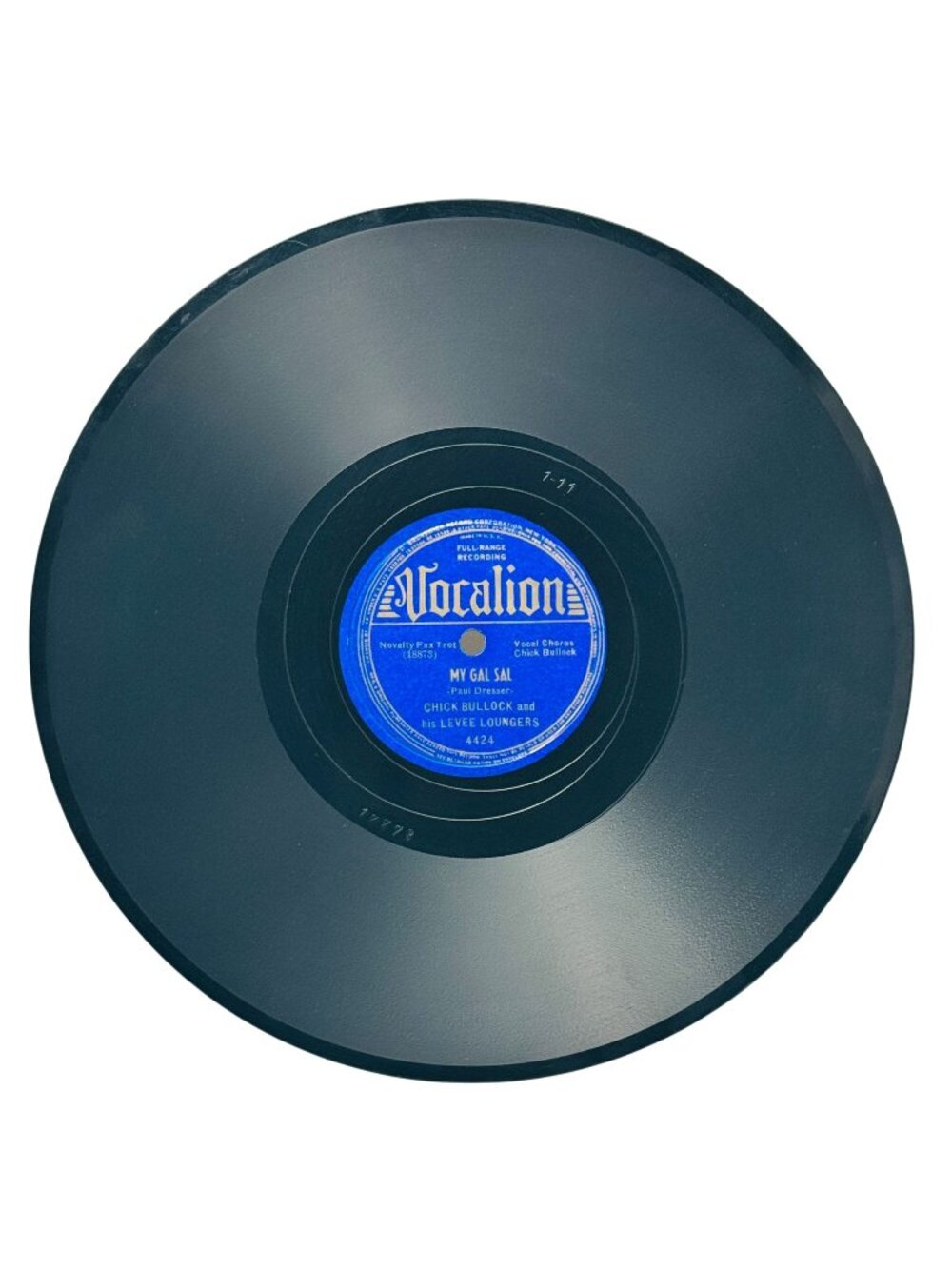Chick Bullock And His Levee Loungers My Gal Sal Shellac 78 RPM Vocalion 4424 VG+